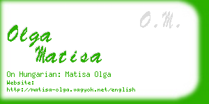 olga matisa business card